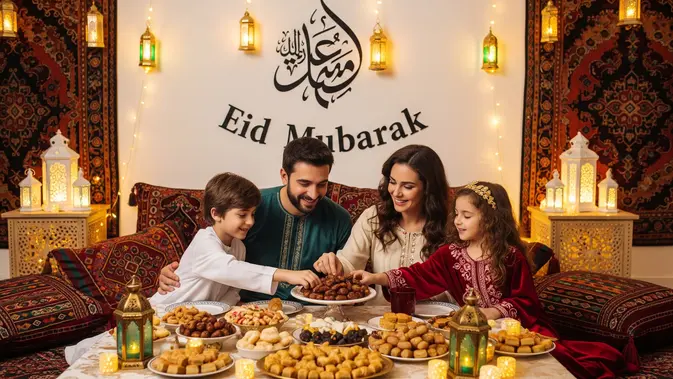 eid mubarak - ilustrasi berita Makna 'Eid Mubarak': Asal Kata, Tafsir, dan Cara Menjawab Ucapan Hari Raya